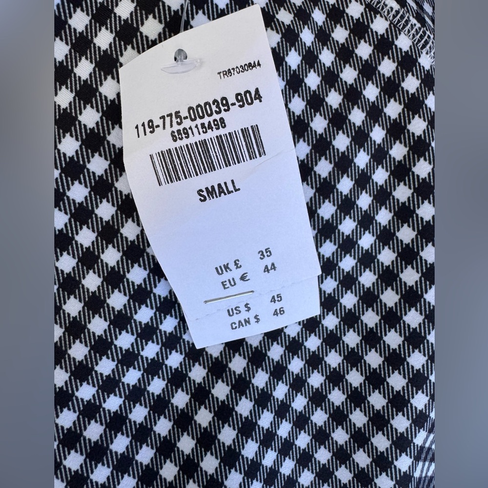 NWT Abercrombie YPB sculptLUX High Rise Lined Wrap Skirt,Black/White Gingham, S - Picture 6 of 10